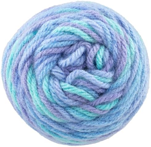 Craft County Size 4 (Medium) 100% Acrylic Fiber Yarn – Variety of Color and Pattern Options – Great for Crochet, Knitting, and Weaving (Ocean)