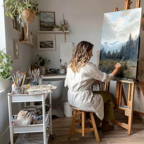 PHOENIX 20x30 Inch 2 Pack Heavy Duty Stretched Canvas - 1 3/4" Thick Large Rectangle Canvas for Painting - Master Series 15 Oz. Gesso Primed Cotton Archival Canvases for Professional Artists