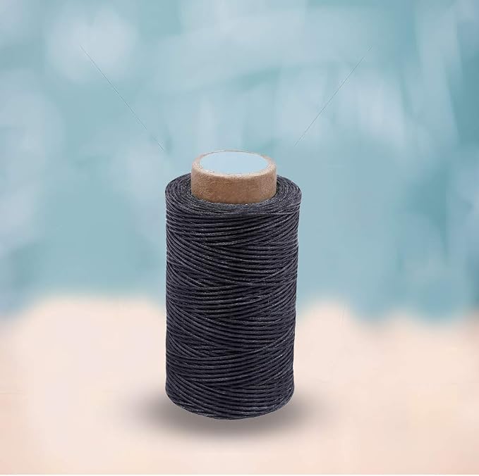 284Yards Leather Sewing Waxed Thread, 0.8mm Waxed Thread for Bookbinding | Waxed Thread for Bookbinding, Upholstery Thread Heavy Duty, Wax String for Leather Craft DIY/Bookbinding/Shoe Repairing