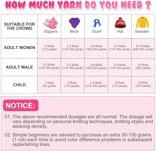 Buryeah 8 Pack Chunky Chenille Yarn for Crocheting, Pink Series