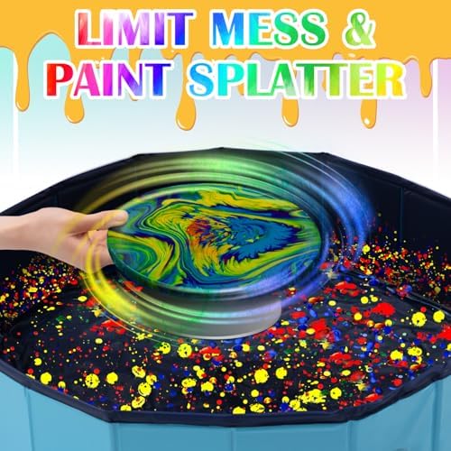 Silipull Acrylic Paint Pouring Splash Guard Pour Painting Supplies Fluid Art Tools for DIY Art Crafts Projects 31.5 x 7.87 Inch