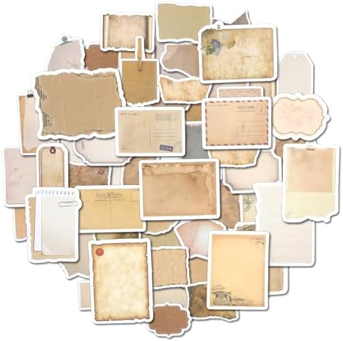 TIESOME Vintage Scrapbook Paper Stickers, 80 Pcs Scrapbooking Sticker Book Aesthetic Junk Journal Supplies DIY Decoupage Paper Accessories Stickers Craft Kits for Album Diary Notebook Journal