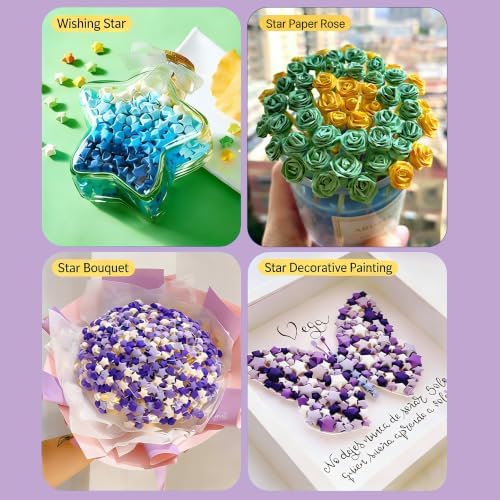540 sheets Origami Stars Papers Package DIY Paper - 7 Colors