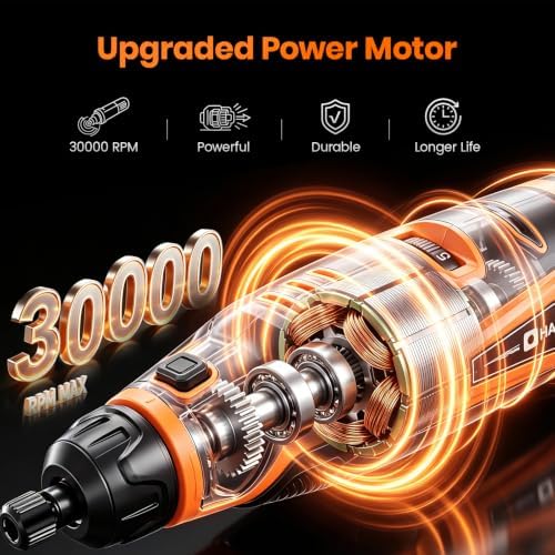 HARDELL 12V Cordless Rotary Tool Kit 6-Speed 30000RPM Rotary 94 Accessories