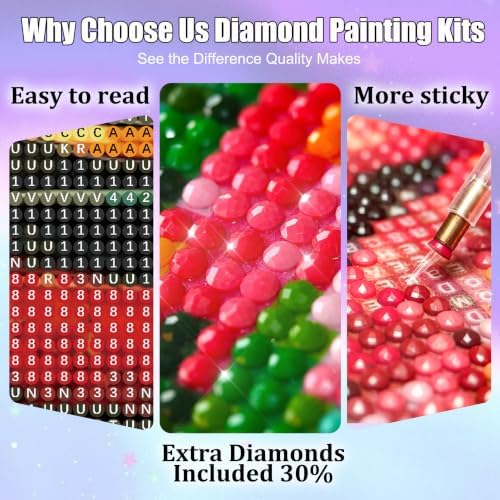 Vesmiral Book Diamond Art Kits for Adults 12x16inch
