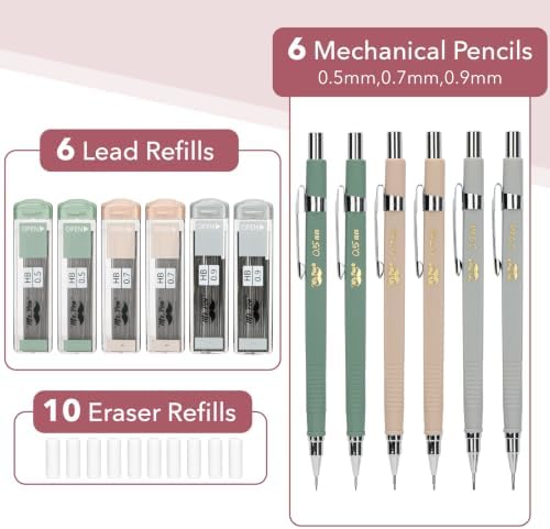 Mr. Pen- Mechanical Pencil Set with Lead and Eraser Refills, 6 Pack