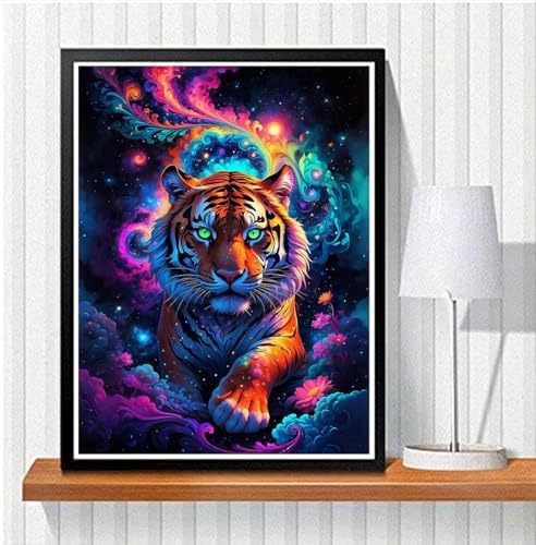 Lophomie Diamond Art Kits for Adults Tiger Diamond Painting Kits 12x16 in