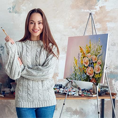 Portable Art Easel Stand 63 Inches - Picture Stands for Display w/Bag - Tabletop Art Easel Stand for Sign, Wedding Signs, Poster Stand, Painting Canvas Stand - Metal Tripod, Easels for Display, 2 Pack