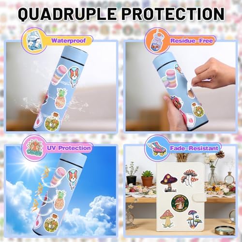 Arme Cute Stickers Bulk, Waterproof Stickers for Water Bottles Pack 600PCS | Vinyl Fun Stickers for Kids Bulk, Girls, Teens, Adults, Cups, Random, Assorted, Durable Decal Sticker Set