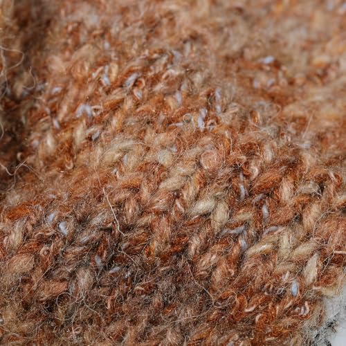 Artisanal Yarn Collection Multifiber Fancy Yarn for Knitting Crocheting Crafts DIY, Set of 3 Rolls(102 Caramel Wheat Waves)