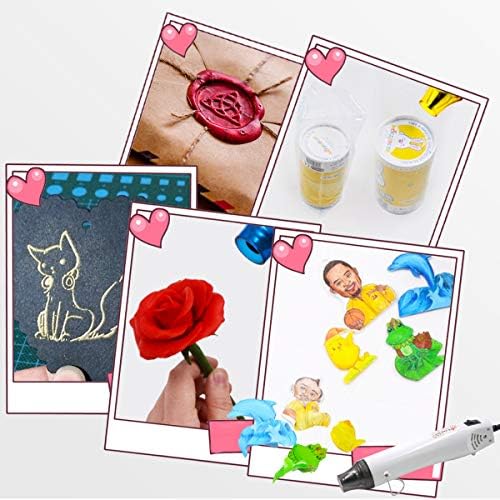 New Heat Gun,mofa Hot Air Gun Tools Shrink Gun with Stand For DIY Embossing And Drying Paint Multi-Purpose Electric Heating Nozzle 300W 110V (White,Gray)