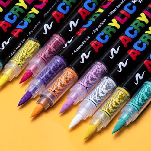 Guangna 240 acrylic paint markers for stones, fabric, wood, and more