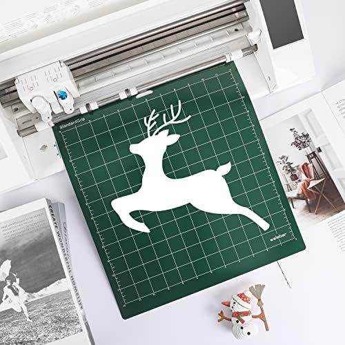 5 Pack Cutting Mats for Silhouette Cameo 5/4/3/2/1, 12x12 Inch StandardGrip/LightGrip/StrongGrip/FabricGrip, Cutting Mats for Sewing, Quilting, Crafts