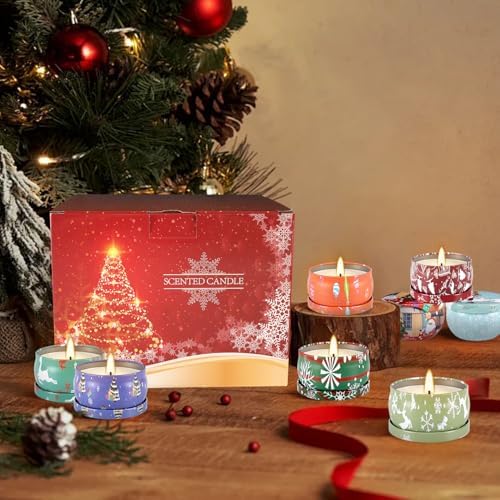 36 Packs Christmas Scented Candles Gift- Aromatherapy Candle-2.5oz Soy Wax-Long Lasting Burn time, Christmas Thanksgiving Gifts, Home Decor.