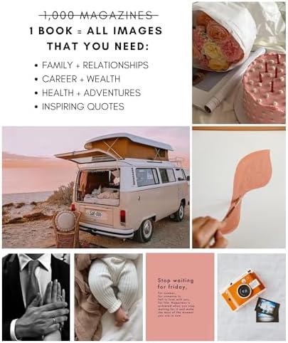 Lamare Vision Board Book -1000+ Images, Vision Board Supplies for Women