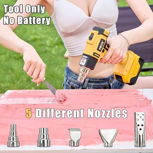 Cordless Heat Gun Hot Air Gun for Dewalt 20v Battery(No Battery)