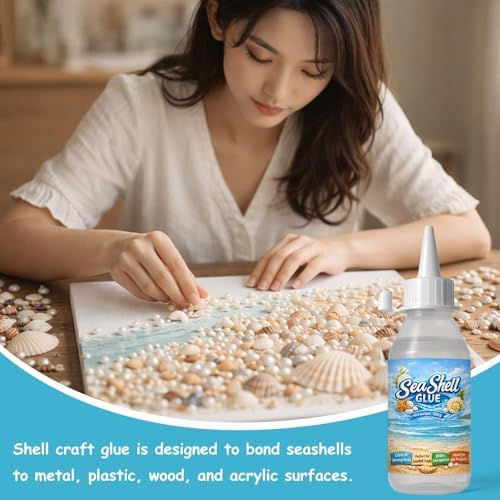 100ml Sea Shell Glue for Crafts,Waterproof Fast-Drying & No Residue