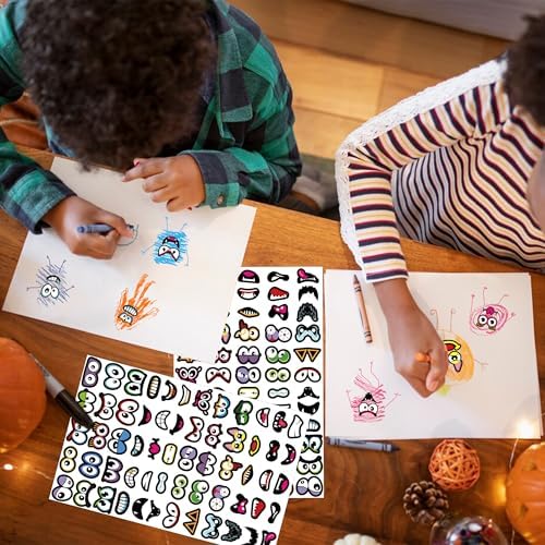 LINAYE Eyes Face Scribble Stickers 24 Sheets Stickers Bulk