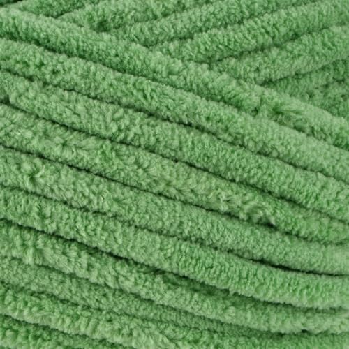 Loops & Threads Demi Purl Yarn – Super Bulky 100% Polyester, Soft Plush Chenille Yarn for Knitting & Crochet, Ideal for Blankets, Hats, Scarves & Crafts, Jadesheen