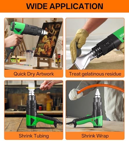 Heat Gun, 1800W Variable Temperature Hot Air Gun with 4 Nozzles