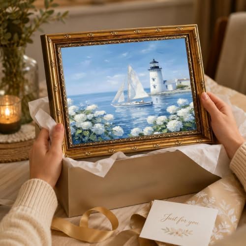 Lighthouse Diamond Art Kits for Adults, Round Diamond Painting 16x12 Inch