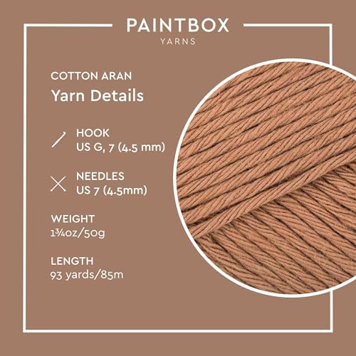 Paintbox Yarns 100% Cotton Aran Yarn 1.76oz / 50g, 93yds / 85m