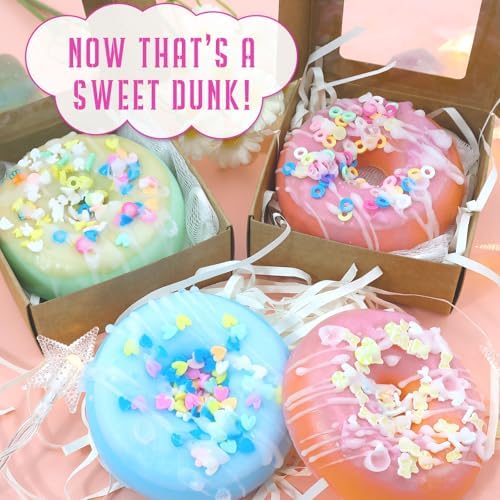 WhizToys Soap Making Kit, DIY Soap Making Supplies with Donut Molds | DIY Craft Supplies with Soap Base, Essential Oils, Birthday Holiday Gifts for Girls Fun, Easy, Creative DIY Craft Kits