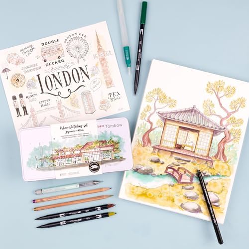 Tombow 56305 Urban Sketching Set. 8-Piece Art Set