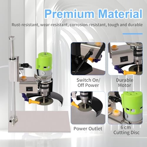 Bottle Cutter, Electric Glass Bottle Cutting Machine with 3 Pcs Emery Abrasive Blade, Wine Bottle Cutting Tool Kit for DIY Projects Round/Square/Irregular Glass or Ceramic Bottles