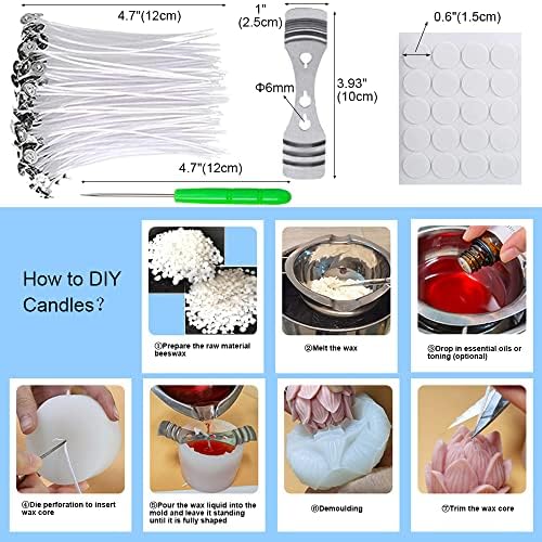 6Pcs Silicone Candle Molds Set for Candle Making