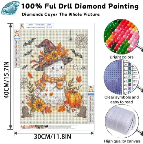 SUHEFAFA Ghost Diamond Painting Kit for Adults 12×16 inch