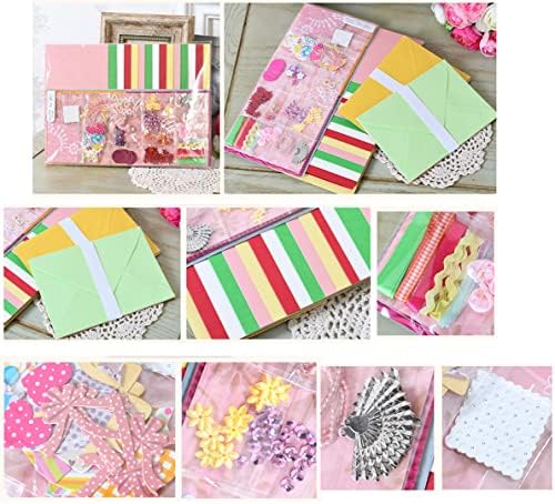 Huralona Greeting Card Making Supplier Envelope Kit Gift Anniversary Craft | Handmade DIY Card Kits 15 Cards 15 Envelopes and Dec Accessories for Birthday Thanksgiving Christmas Wedding Invitation