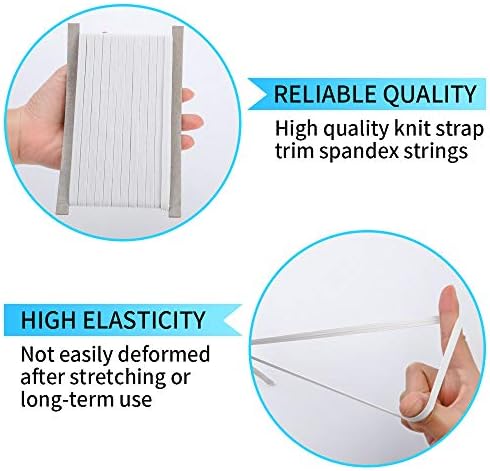Airisoer Elastic Bands for Sewing 1/4 Inch x 12 Yards, White