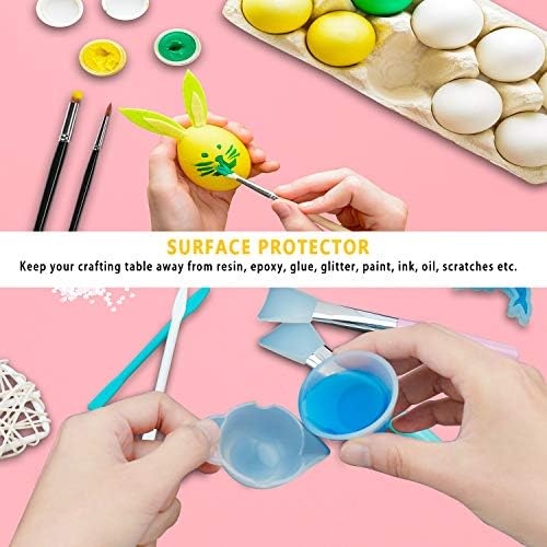 Gartful 23.6 x15.7 inch Resin Silicone Mats, X-Large Silicone Sheets for Jewelry Casting Molds, Nail Art, Acrylic Pouring, Nonstick Table Protector, Multipurpose Mat, Pink, Set of 2
