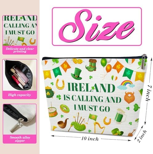 Ireland Gifts Makeup Bag for Women, City Themed Organizer