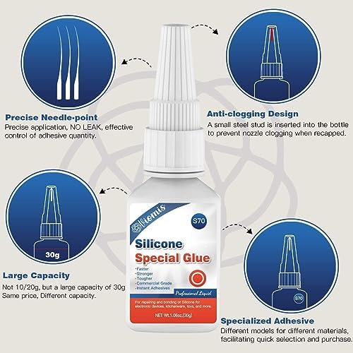 30g Silicone Glue - Strong Adhesive for Repairs and Sealing