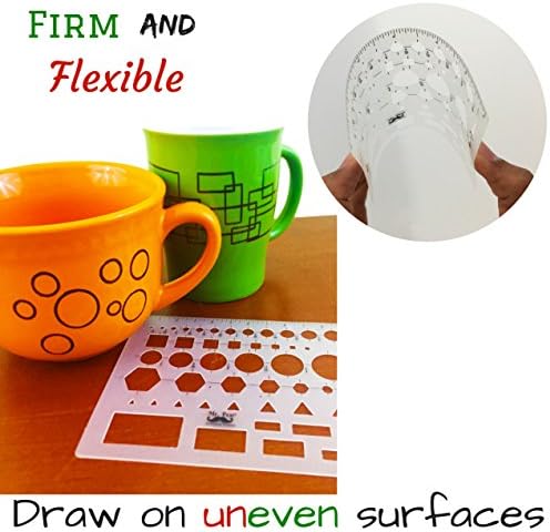 Mr. Pen French Curve and Template Ruler Set, 6 Pieces
