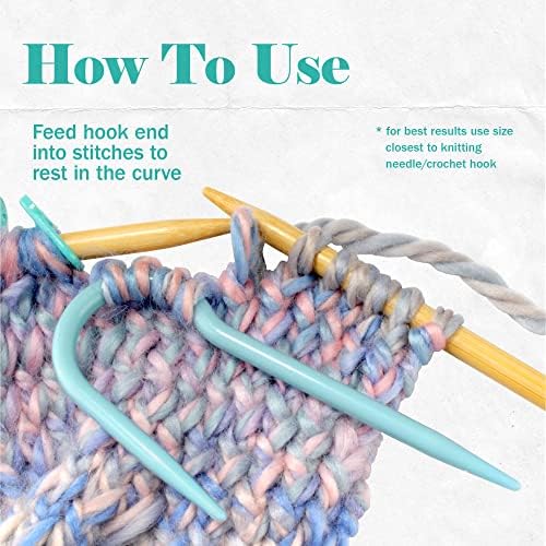 16 Piece U-Shaped Cable Needles - Stitch Holders for Knitting and Crocheting