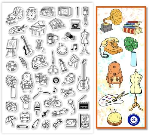 PH PandaHall Life Little Things Clear & Transparent Silicone Stamps for Card Making, Decoration, DIY Scrapbooking & Crafts