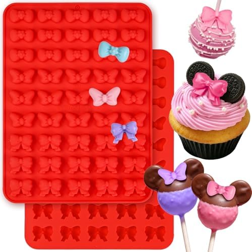 90-Cavity Mini Bow Chocolate Molds, Bow Silicone Mold for Chocolate