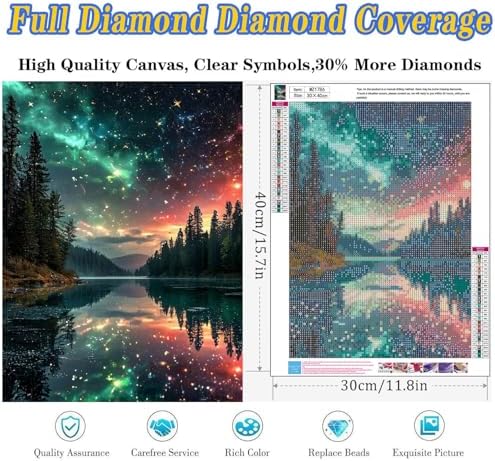 Dugsmgd Landscape Diamond Art Kits for Adults, Diamond Painting 12x16 Inch