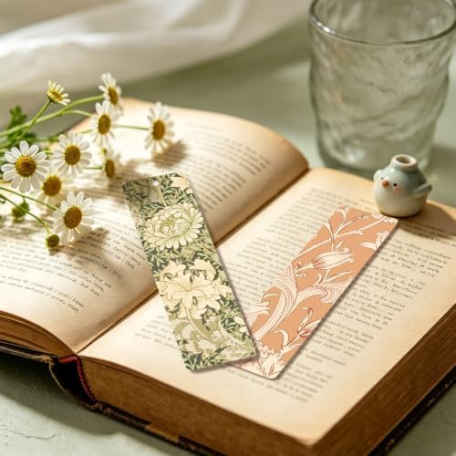 FYSUIMU 12Pcs Wooden Floral Paint by Number Kits Flower DIY Oil Painting Bookmarks with Tassels for Kids Adults Book Lovers DIY Crafts Supplies, 7 x 2 Inch