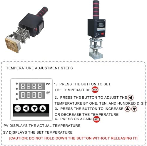 Embossing Machine, 110V 500W Handheld Portable Hot Stamping Branding, Machine Heat Press Digital Leather Tool, Paper Wood Custom Logo Food Foil Stamp Printer (Precise Location 10-13cm)