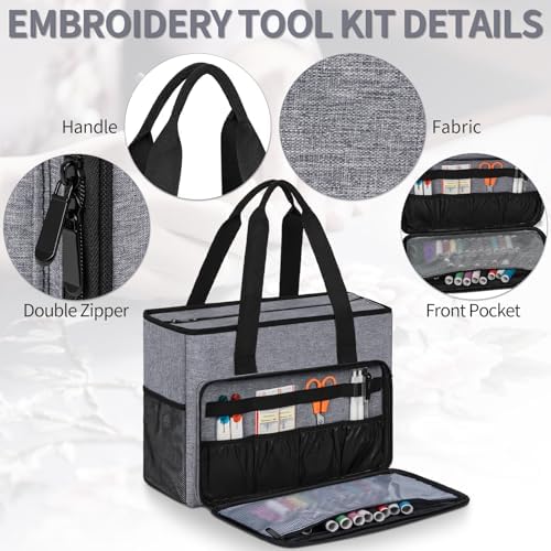 GMAK Embroidery Storage Bag, Embroidery Project Storage Carrying Tote Bag