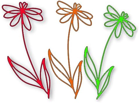 Scrapbooking Die-Cuts for Card Making, Christmas Metal Cutting Dies, Paper Craft Punch Template, Background Embossing Stencils, DIY Album Décor (Flower-5.5x11.7cm)