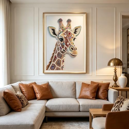 Giraffe Pearl Diamond Painting Kits for Adults,3D Diamond Art Pearl Kits