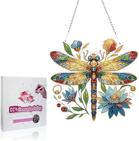 Koikify Dragonfly Diamond Art Hanging Ornament Kit for Adults