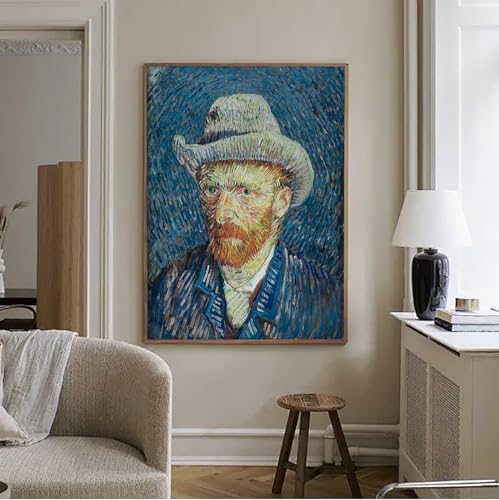 VeGuude Van Gogh Portrait Diamond Art Kits for Adults- Diamond Painting Kits for Adults Beginners,5D DIY Full Drill Diamond Painting Gem Art and Crafts 12x16inch