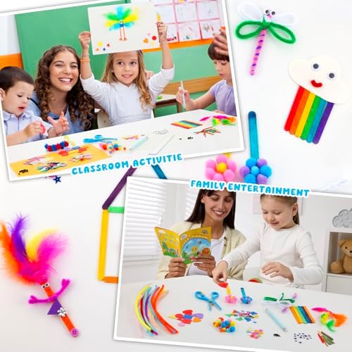 Zefy 3200+ Pcs Arts and Crafts Supplies for Kids, All in One Craft Kits