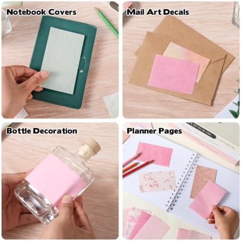 300 Sheets Scrapbook Paper Kit, 6 Color Assorted Textured Handmade Craft Special Papers, DIY Craft Accessories for Junk Journal Bullet Journal Card Making Scrapbooking and Creative Decoration